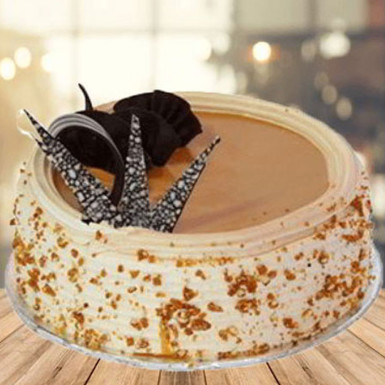 Decorative Butterscotch Cake | Buy Butterscotch Cake Round Shape or Heart  Shape